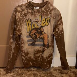 Rodeo Graphic Brown Sweatshirt size small